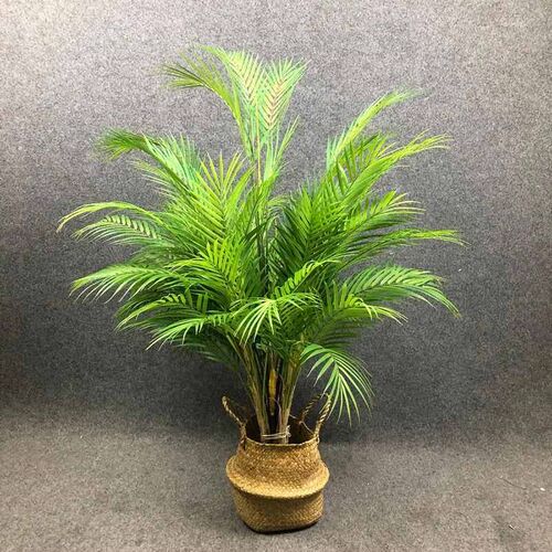 125cm Large Artificial Palm Tree Tropical Plants Branch Plas