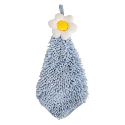 Cute flower hand towel, hangable for home kitchen, bathroom,