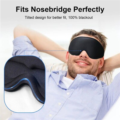 3D Sleep Mask Blindfold Sleeping Aid Eye Mask Soft Memory Fo