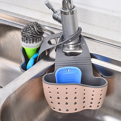 Thickened Faucet Storage Hanging Basket Adjusle Snap-button