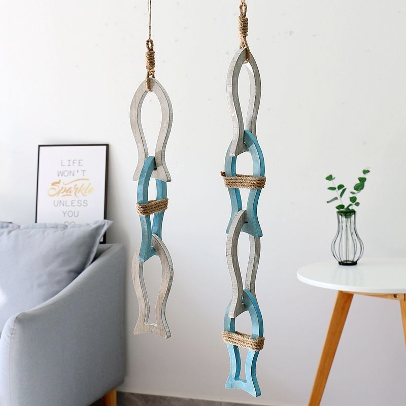 地中海风格壁饰装饰品木质鱼串救生圈挂件创意墙壁家居悬挂艺术品,家居饰品,壁饰,淘宝优惠券,粉丝福利购,淘宝优惠卷