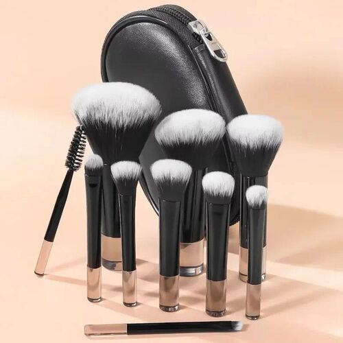 10pcs Mini Makeup Brush Set Powder Eyeshadow Foundation