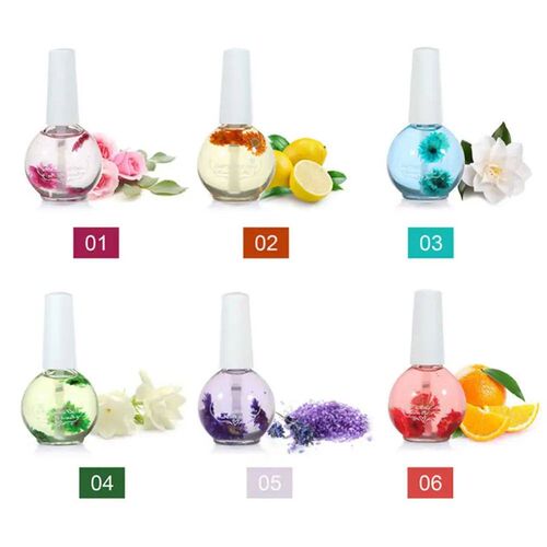 1~10PCS Bottle 15ml Nail Cuticle Oil Dried Flowers Softener