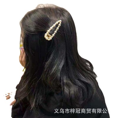Bangs Clip Ins Fairy Hairpin Metal Side Clip Pearl Bow Hairp