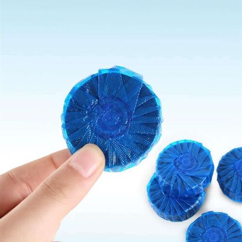 60pcs Blue Bubble Automatic Toilet Cleaner Tablet Blocks Loo