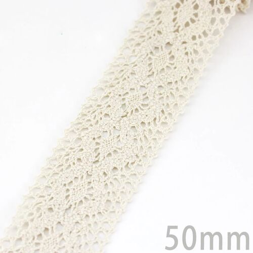 (5Meter/roll) White Beige Cotton Embroidered Lace Net Ribbon
