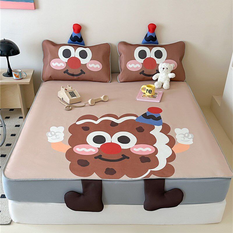 类900D立体脚床笠款冰丝凉席三件多巴胺鹿角抗菌亲肤空调软席,床上用品,冰丝席,淘宝优惠券,粉丝福利购,淘宝优惠卷