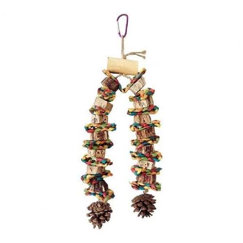 Safe Non-toxic Bird Toy Handmade Natural Wood Parrot Toy
