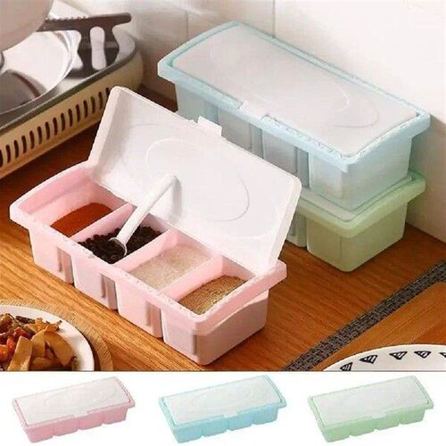 Multi-functional plastic seasoning box salt MSG seasoning