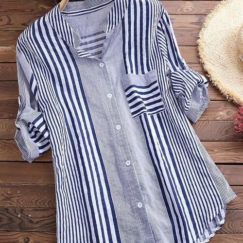 Plus Size 5XL Casual Loose Cotton Linen Women Shirts Spring