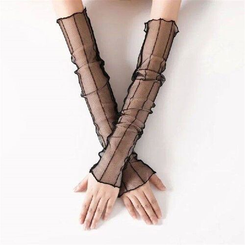Korean Style Women Summer Fishnet Dual Function Silk