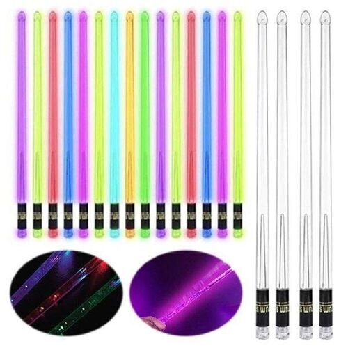 LED Light Up Drum Sticks 15 Color Changing Glow In The Dark