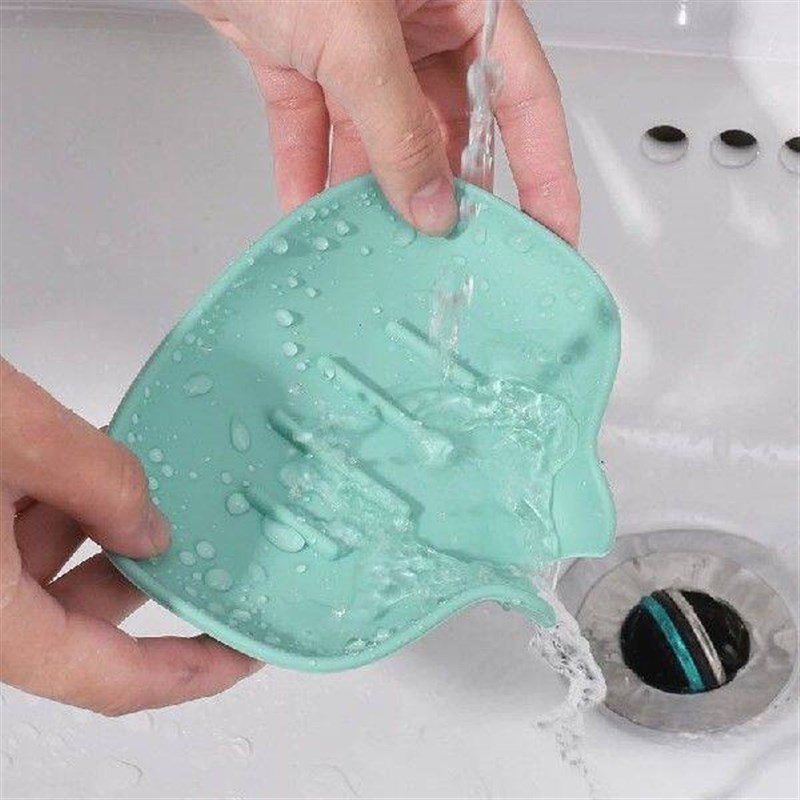 Kitchen Soap Tray Silicone Soap Dish Holder Self Draining图片