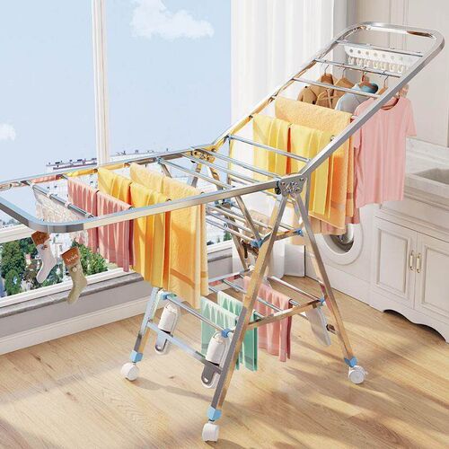clothes drying rack fold laundry garment dryer hanger 杆衣架