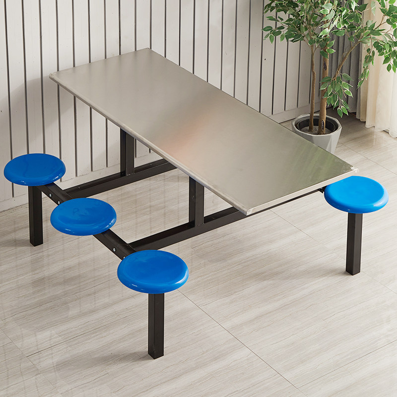 学校学生食堂餐桌椅人人8人员工地不锈钢连身餐桌快餐桌椅,住宅家具,不锈钢/PVC餐桌,淘宝优惠券,粉丝福利购,淘宝优惠卷