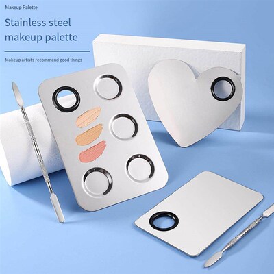 Makeup Palette Cosmetic Plate Blending Mixing Tray with Spat