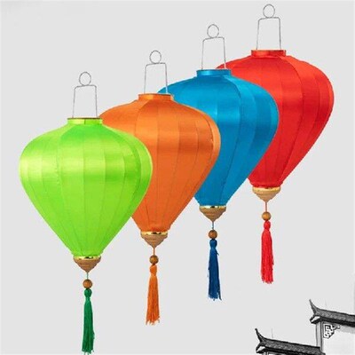 12/14 inch Chinese Ancient Style Lantern Satin Silk Palace
