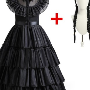 Wednesday Girl Costume for Carnival Halloween Black Events