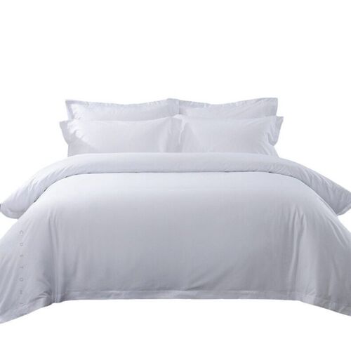 Hotel Cloth Four-piece Set tton tton Satin Bedding White Hot