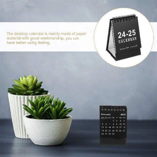 2024 Mini Desk Calendar Rich Content Tabletop Home Pocket