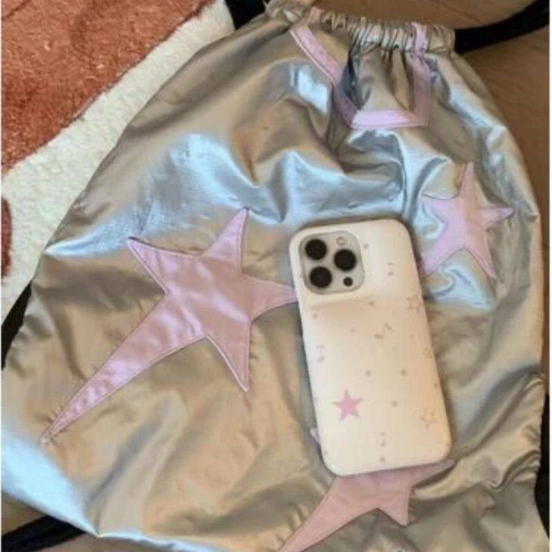 Popular Japanese Preppy Sweet Star Schoolbags Men Women Hara - 实物图