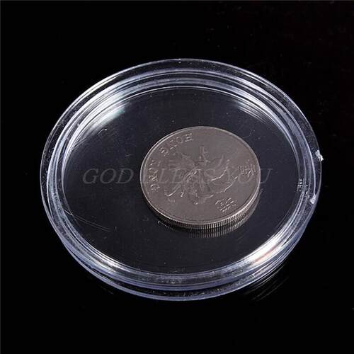10pcs Small Round Transparent Plastic Coin Capsules Case 18/