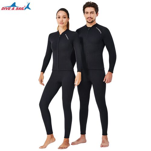 New 2MM diving suit split top long sleeve snorkeling suit co