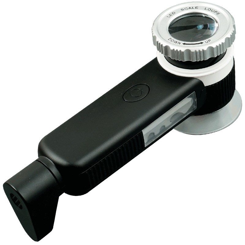 手持放大镜带紫光灯0倍充电高清玉石银元珠宝文玩鉴定专用便携式