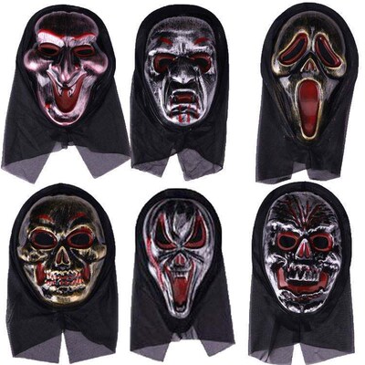 Halloween kids Scary Face mask Skull Reaper Devil prop Trick