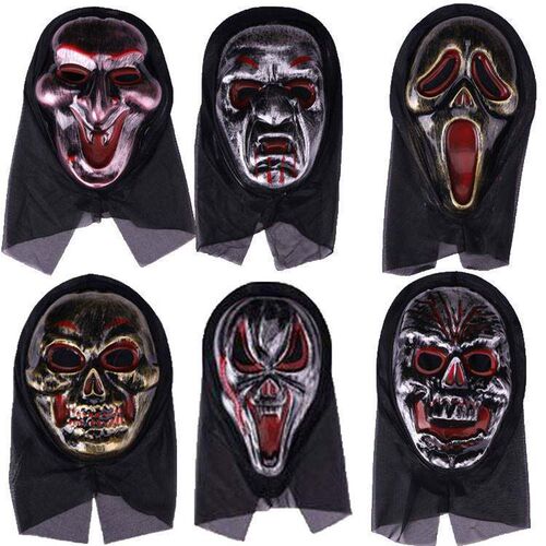 Halloween kids Scary Face mask Skull Reaper Devil prop Trick