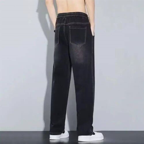Non-deformed Men Gradient Color Jeans Versatile Mens