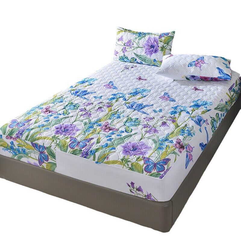 Foreign Size Skin-friendly Sanding Print Taiwan Quilted Bed - 实物图