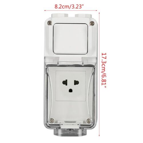 US/UK Plug Electrical Wall Socket Waterproof Outdoor Power O