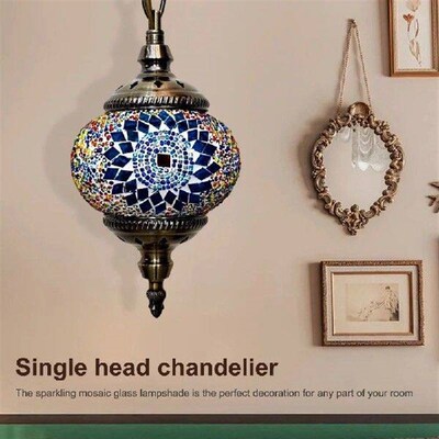 Turkish Moroccan Mosaic Hanging Ceiling Lamp Romantic