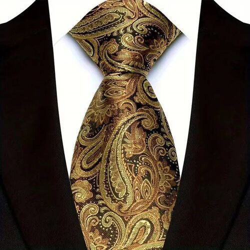 Luxury 8CM Mens Necktie Brown Orange Color Dot Stripes Ties