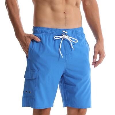 Mens Solid lor Beach Pants Mens Shorts Mesh Breathable Qui