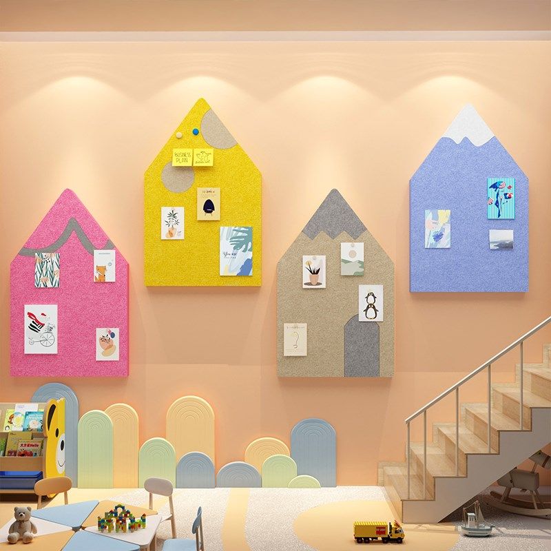 毛毡墙暖贴纸画幼儿园环创主题成品文化装饰板展示托管班形象材料,家居饰品,文化墙贴,淘宝优惠券,粉丝福利购,淘宝优惠卷