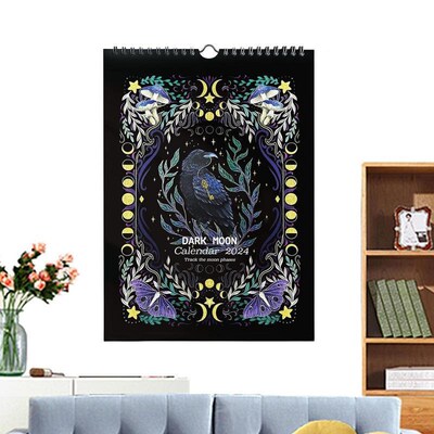 Wall Calendar 2024 Dark Forest 2024 Lunar Calendar 12 Months