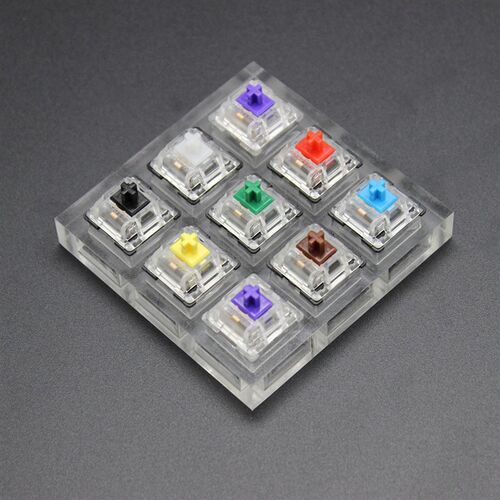 9 key Cherry Gateron Green Clear White Gray Clear Zealio Pur