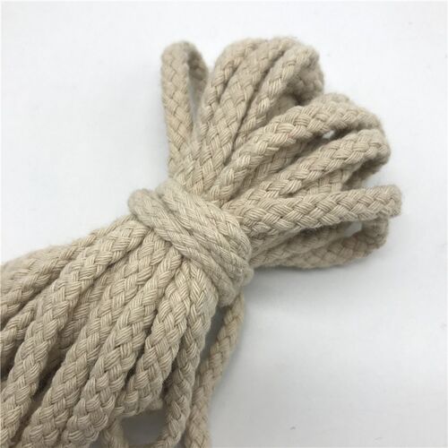 5yards 6mm Cotton Rope Craft Decorative Twisted Cord Rope Fo