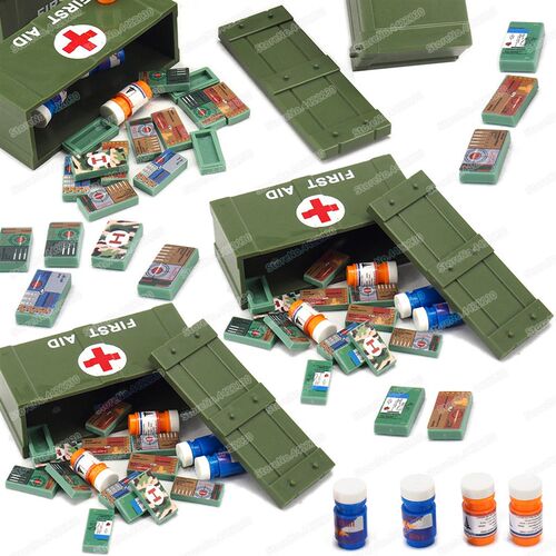 Figures Rescue Box War Building Block Equipment Moc Military