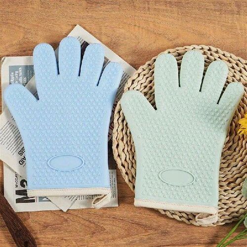 Anti-scald Oven Gloves Thickened Silicone Insulation