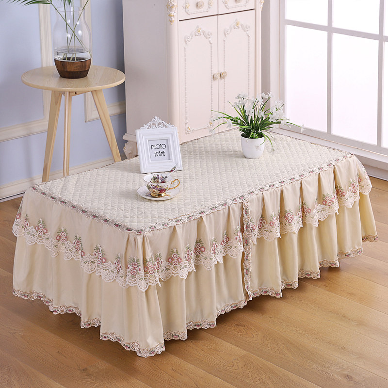 布艺茶几罩蕾丝桌布盖布餐桌盖巾家用长方形全包桌床头柜罩子,居家布艺,桌布,淘宝优惠券,粉丝福利购,淘宝优惠卷