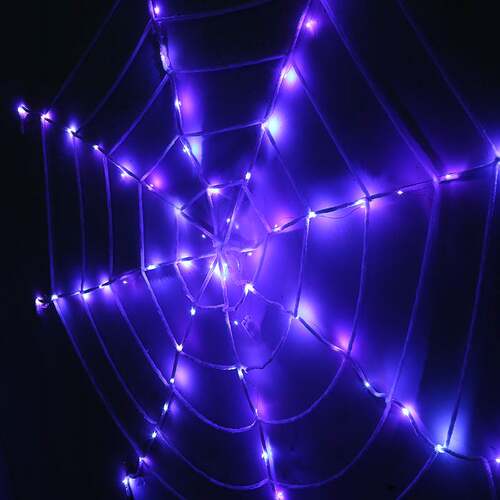 Halloween decoration layout props Luminous black cotton spid