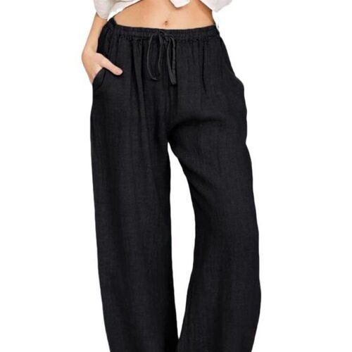2025ebay Casual tton Linen Loose Yoga Trousers Women