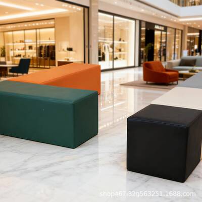 实换木QCG长条软包凳浴中心衣凳健身足疗会洗所休换息沙发凳门口