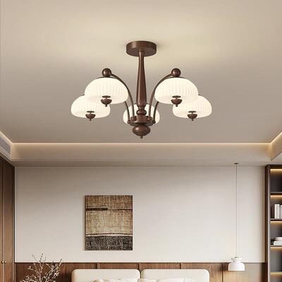 美式中灯17243古客厅吊主卧卧室灯大气餐村厅简约乡法灯式复古房