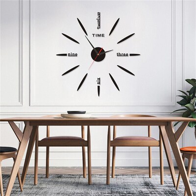 3D Luminous Wall Clock Stickers DIY Digital Clock Reloj De P
