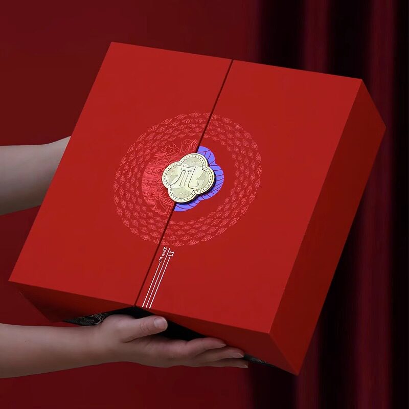 红色对开五拼包装盒开门红参鲍鱼元贝海参鱼胶五拼空礼盒礼品盒,包装,礼品盒,淘宝优惠券,粉丝福利购,淘宝优惠卷