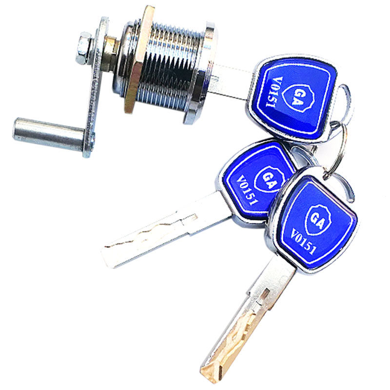 保险柜锁芯主锁头大锁防盗C级叶片钥匙防锡纸开锁三把钥匙
